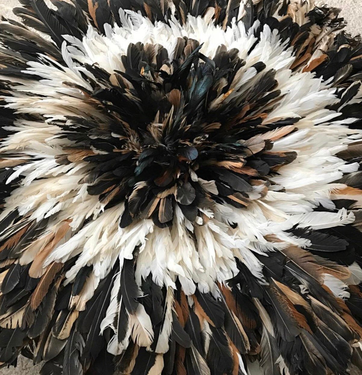 Natural tan black white juju hat - Image 3