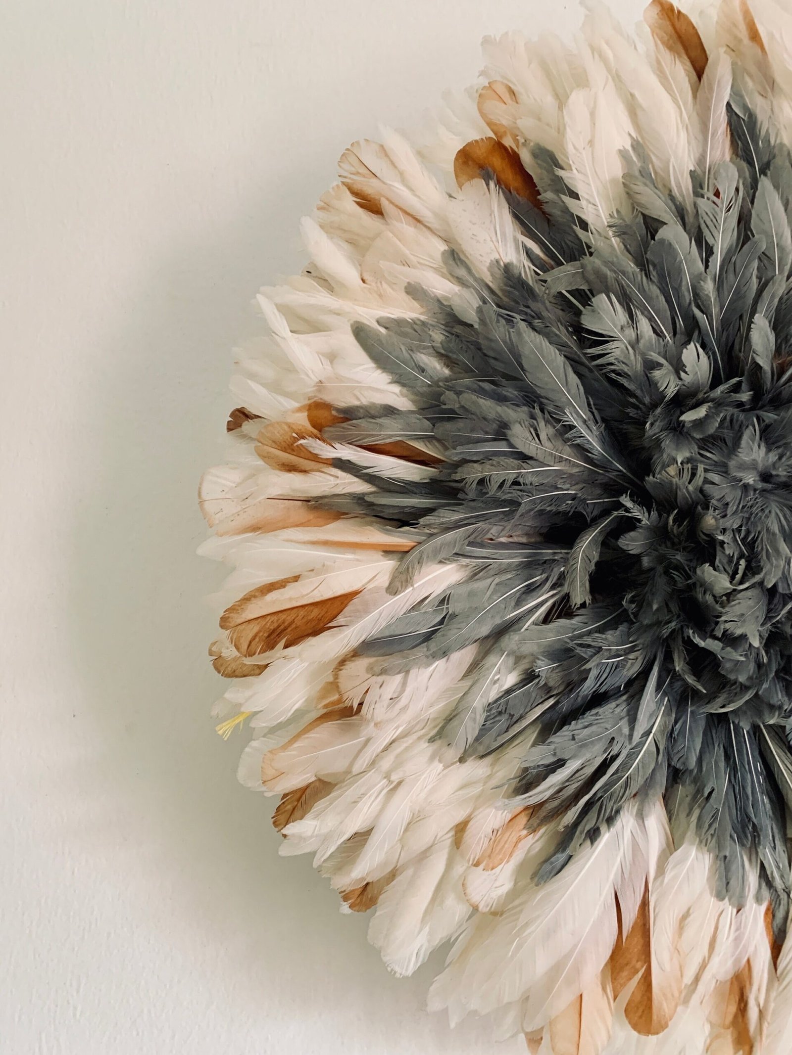 Tan white gray cream juju hat - Image 4