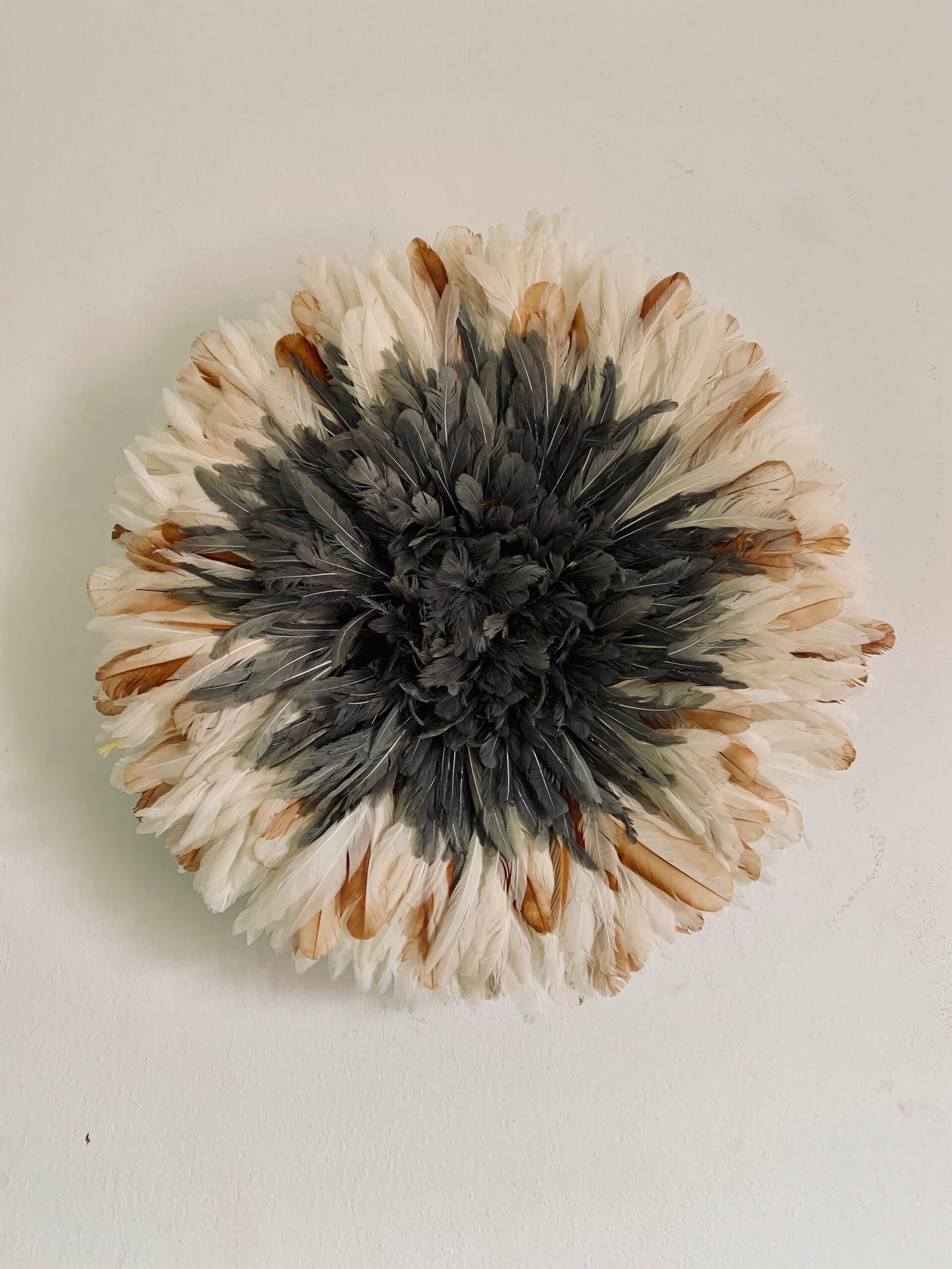 Tan white gray cream juju hat - Image 7