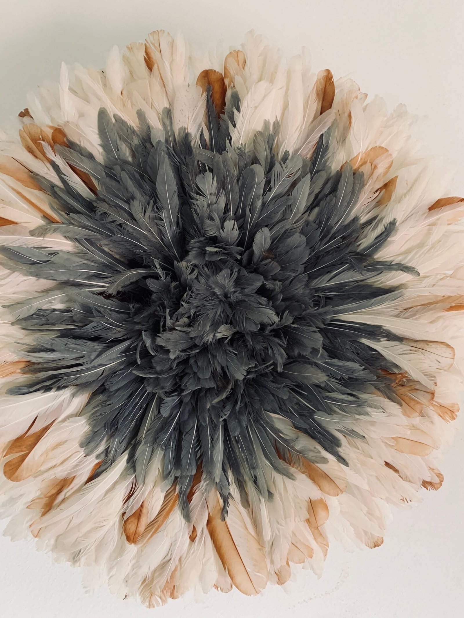 Tan white gray cream juju hat - Image 2