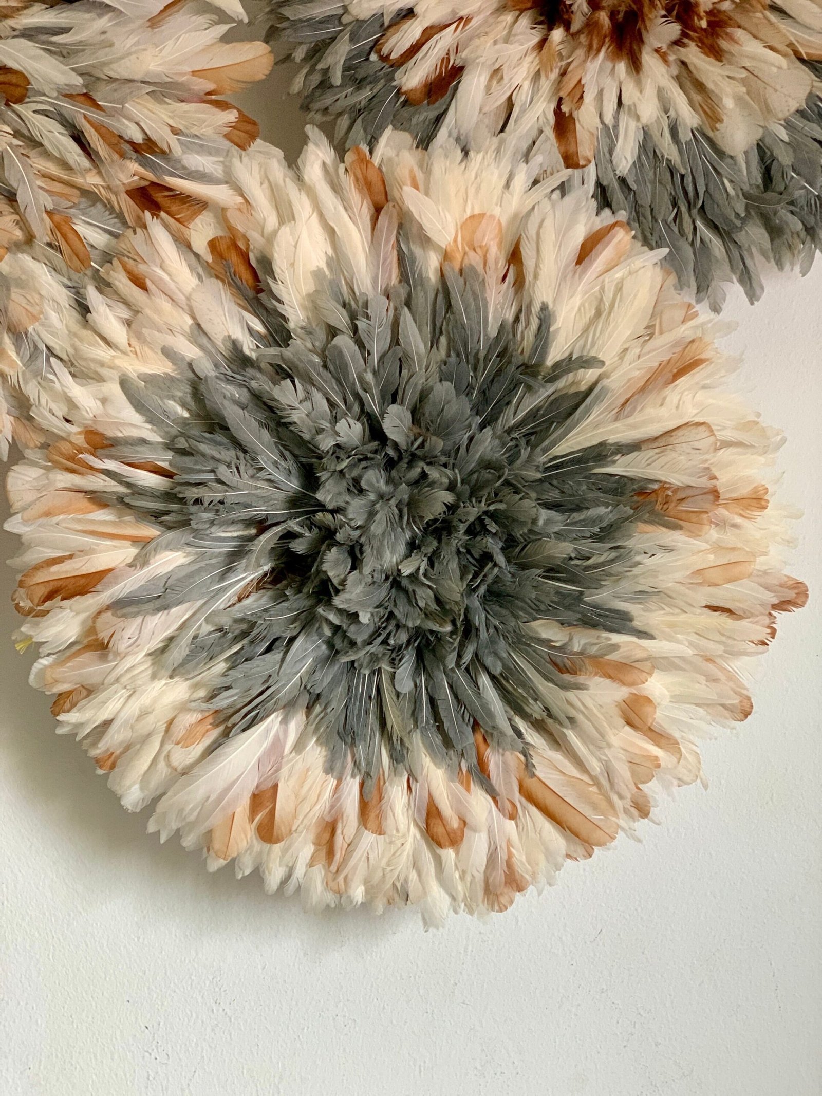 Tan white gray cream juju hat - Image 8