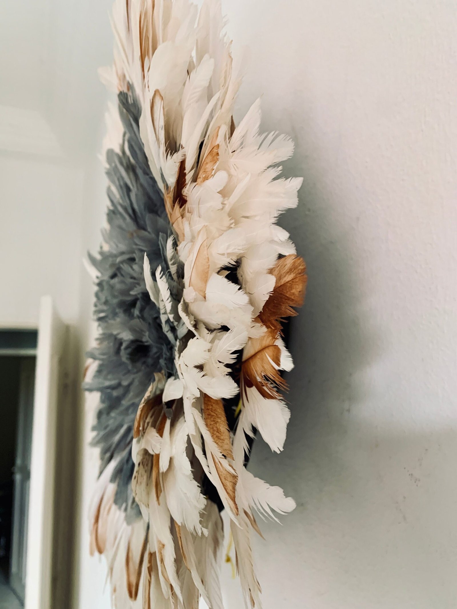 Tan white gray cream juju hat - Image 6