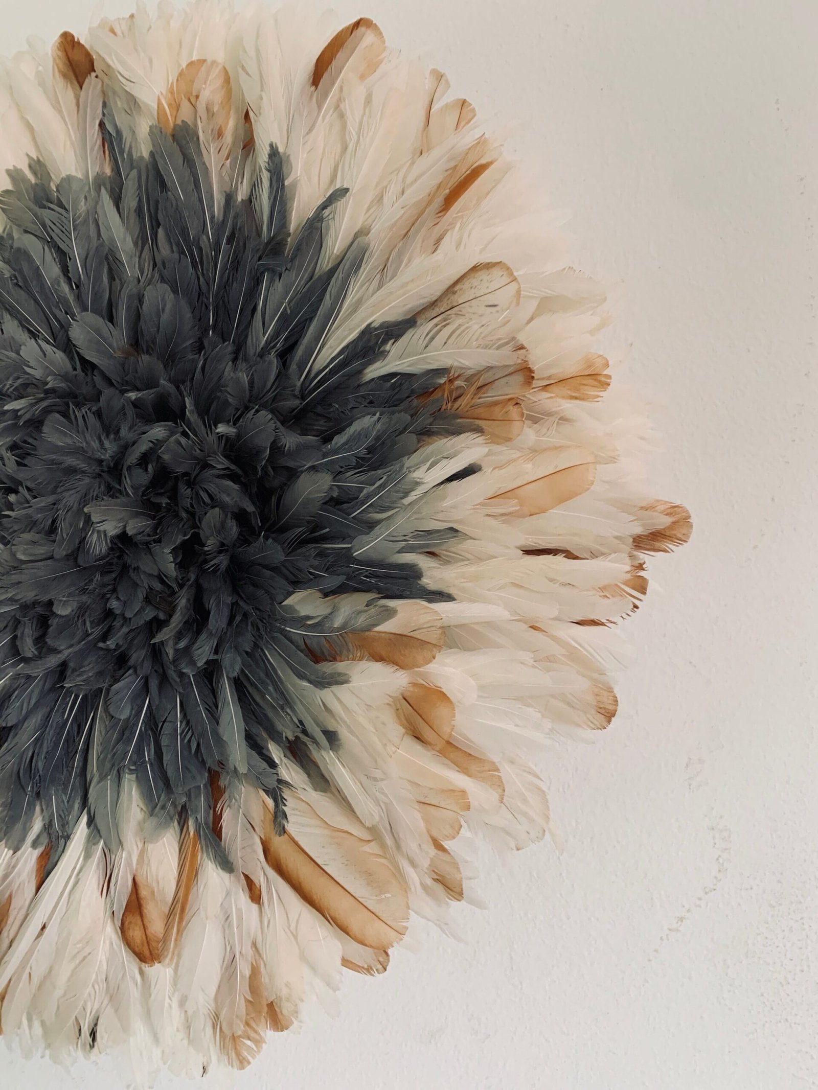 Tan white gray cream juju hat - Image 5