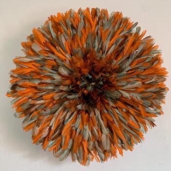Orange Petrol Green juju hat