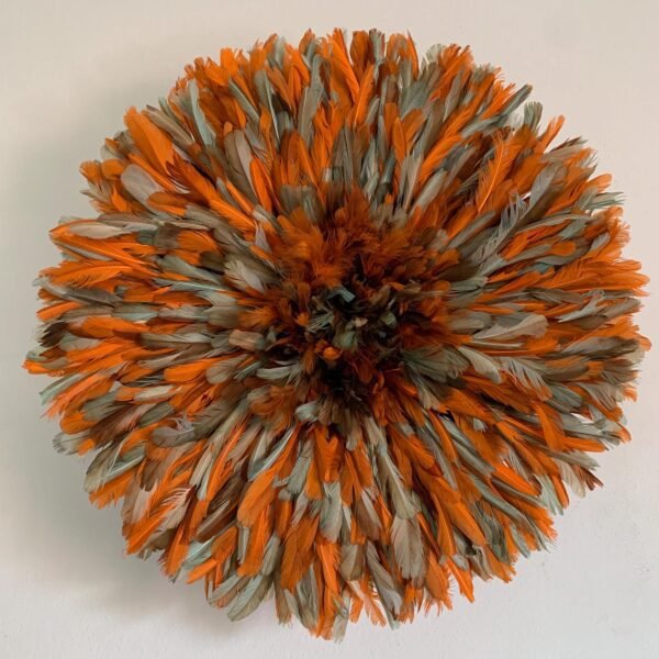 Orange Petrol Green juju hat