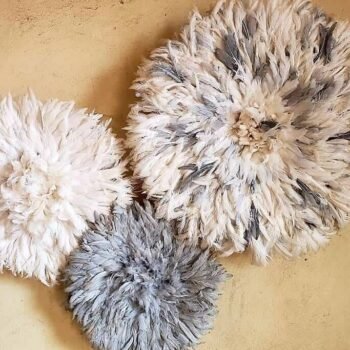 Juju hat set of 3 in white speckled gray, white and gray