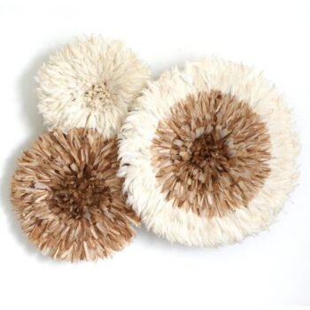 Juju hat set of 3 in Tan and white