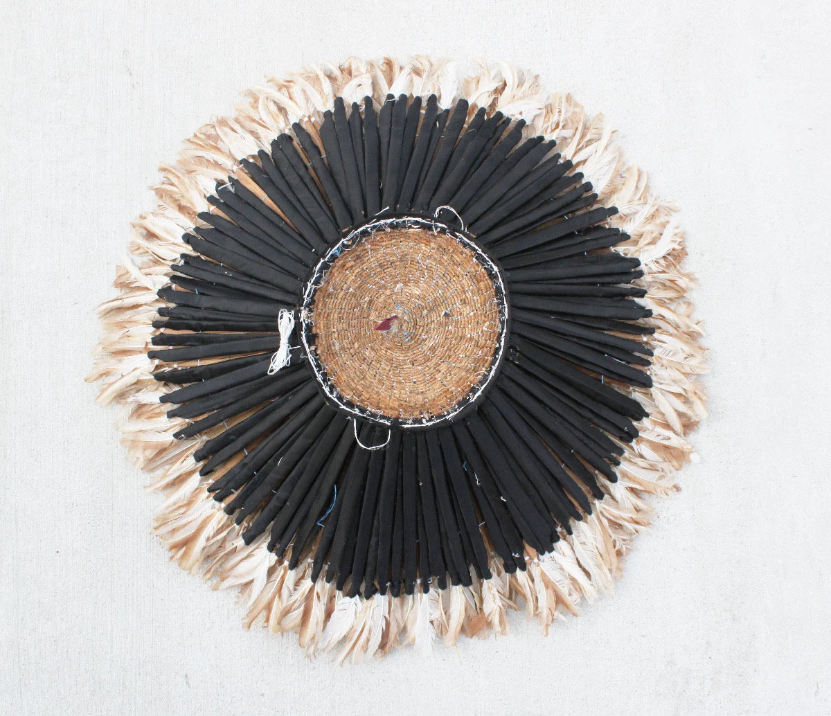 Juju hat set of 3 in white, tan and natural feathers - Image 6