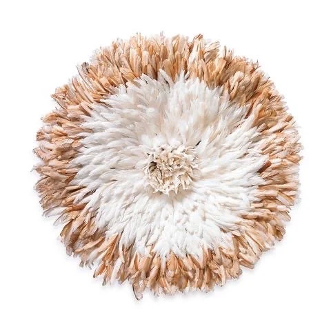 Juju hat set of 3 in white, tan and natural feathers - Image 8
