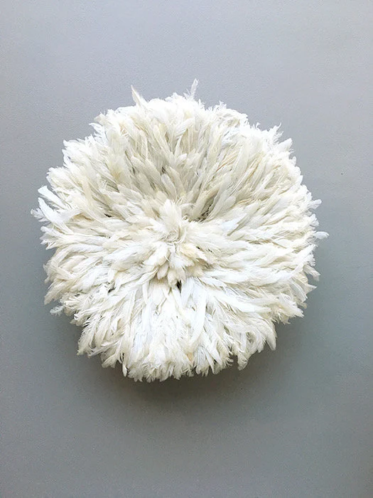 Juju hat set of 3 in white, tan and natural feathers - Image 5