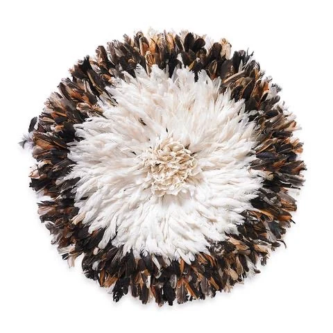 Juju hat set of 3 in white, tan and natural feathers - Image 4