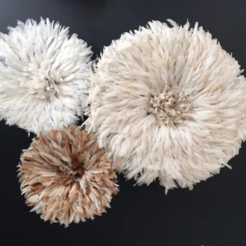 Juju hat set of 3 in white, tan, cream, ivory and brown
