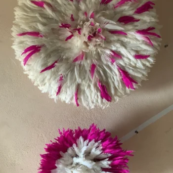 Juju hat set of hot pink, fuchsia and white