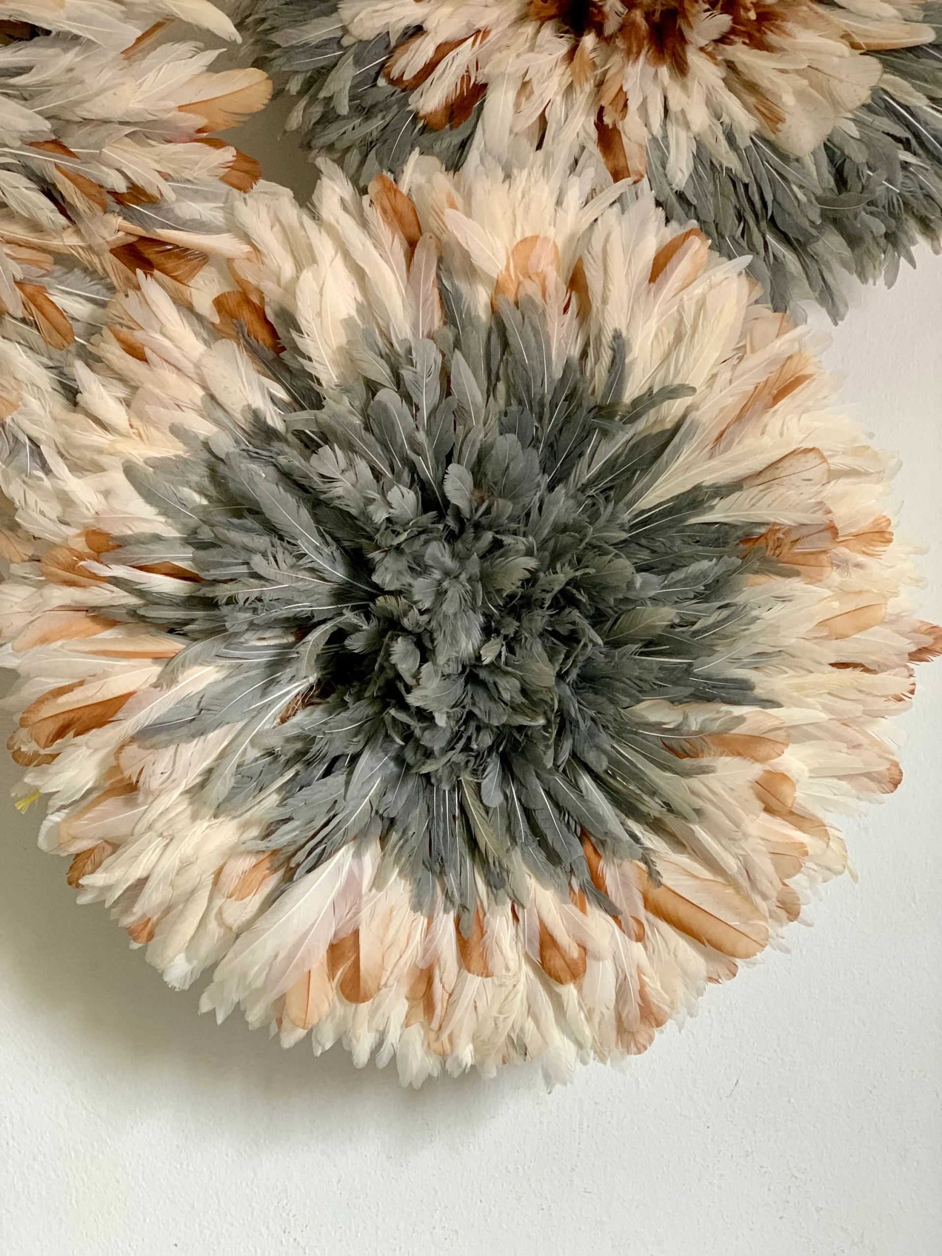 Juju hat set in Gray tan, white, cream and natural - Image 4