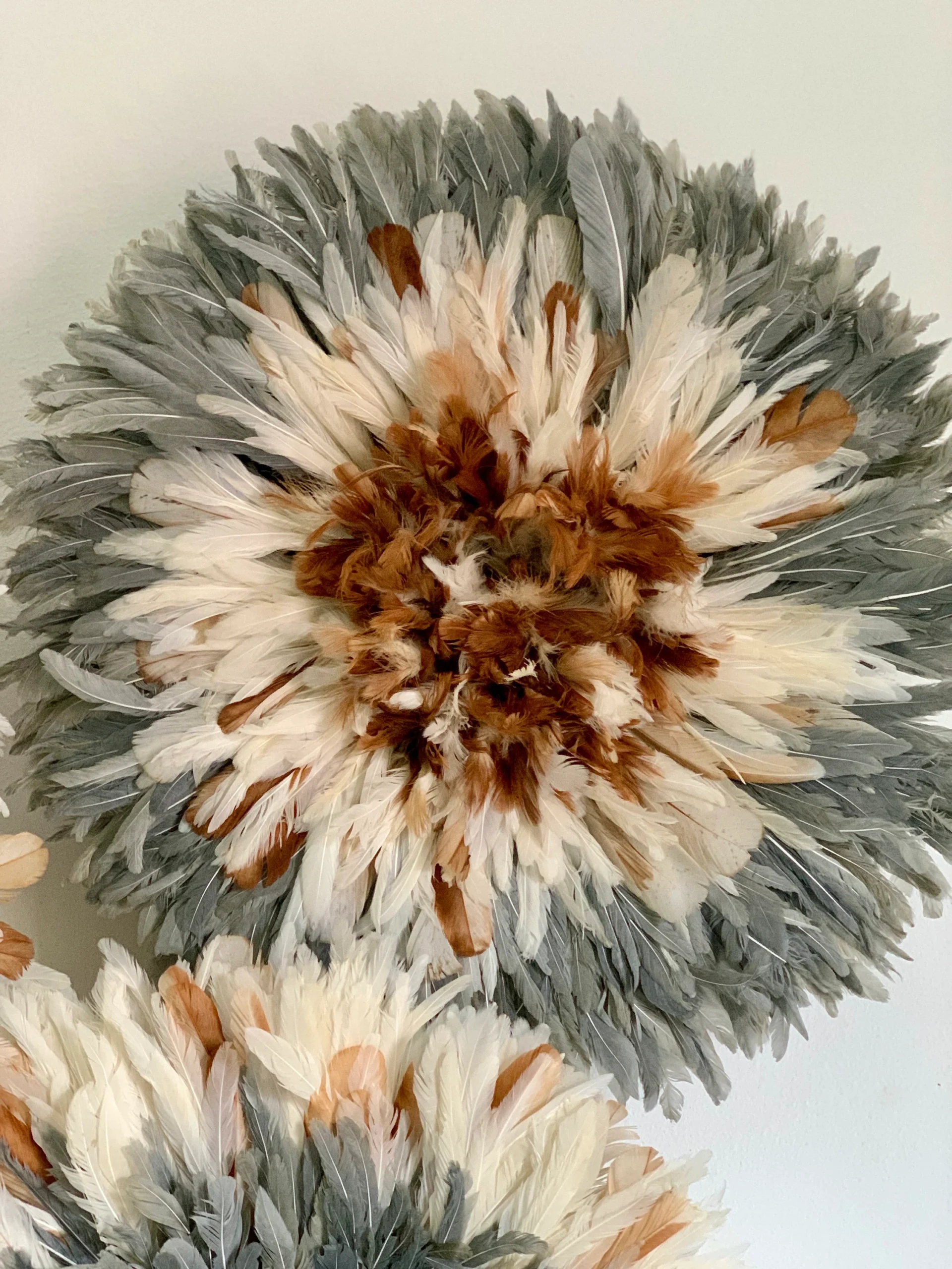 Juju hat set in Gray tan, white, cream and natural - Image 5