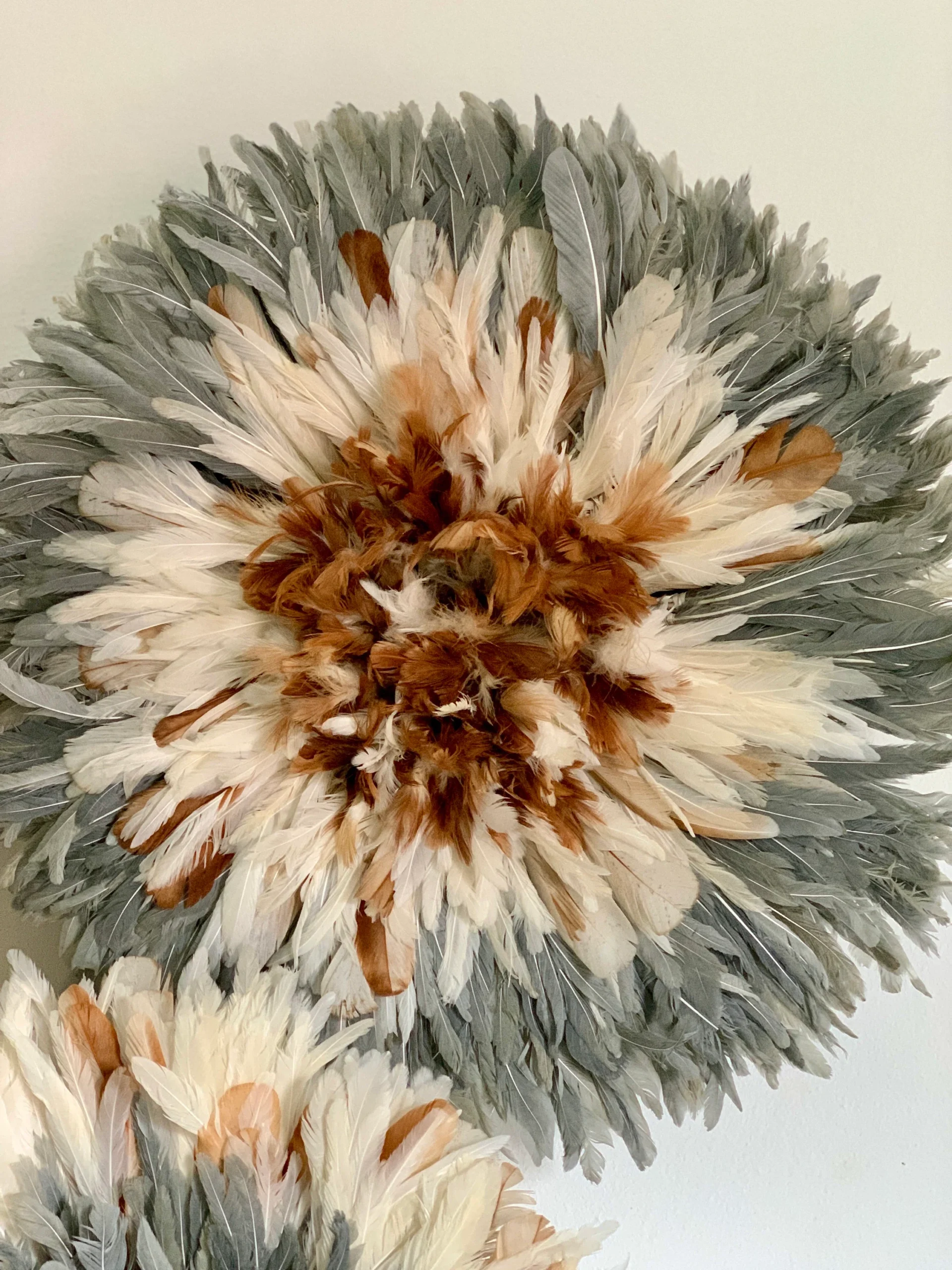 Juju hat set in Gray tan, white, cream and natural - Image 10