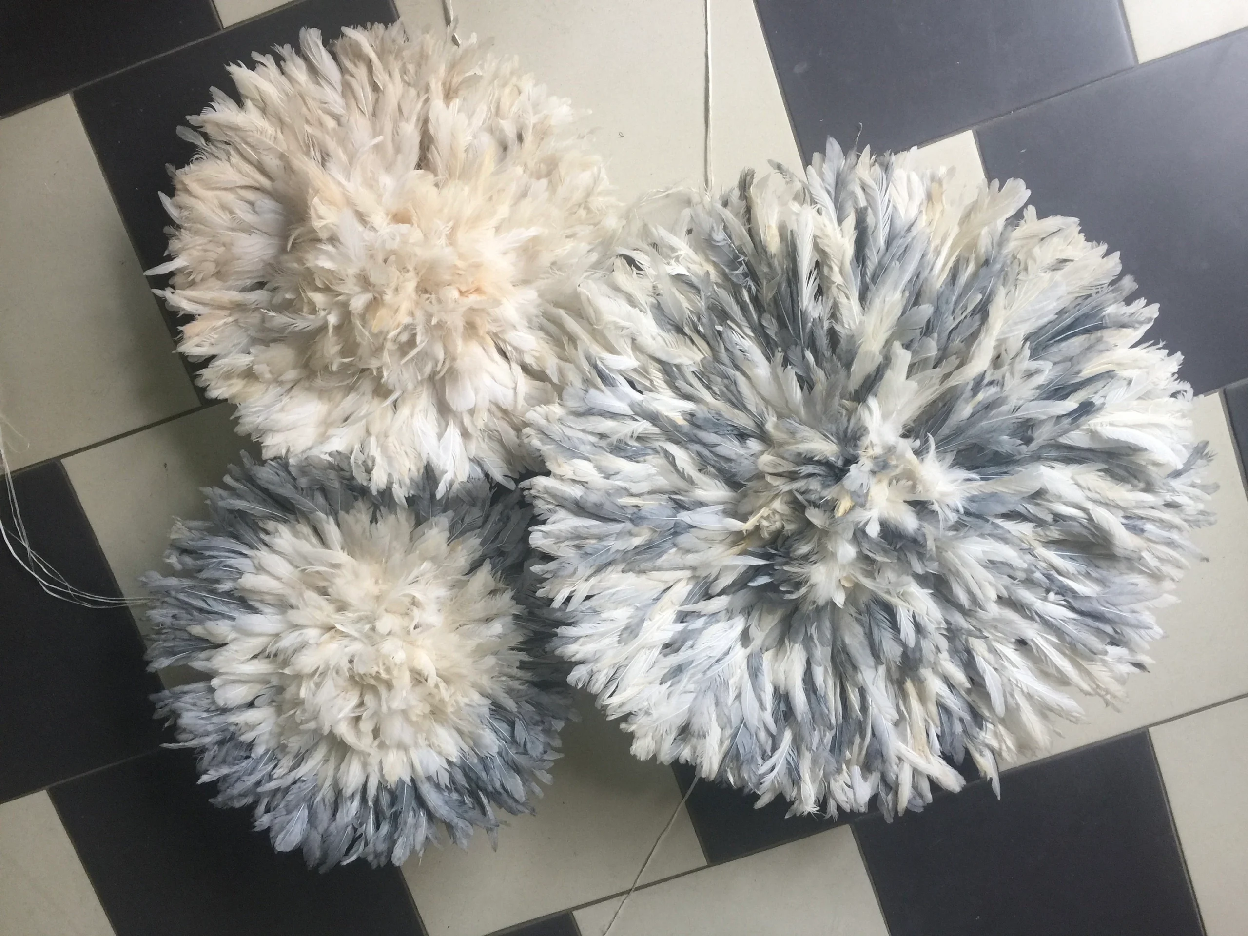 Juju hat set in white speckled gray, ivory and cream - Image 3