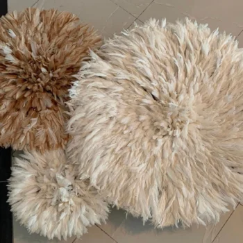 Juju hat set of 3 in Tan and white