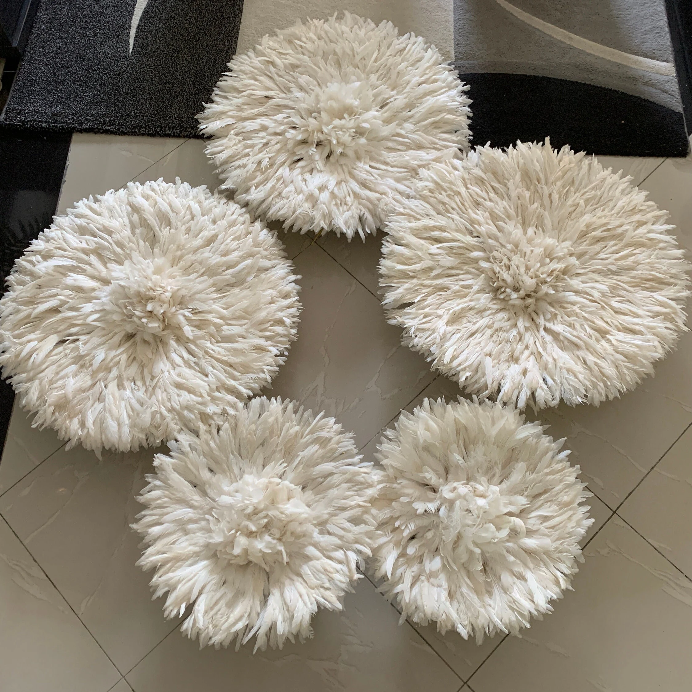 Juju hat set of 5 in white, cream and ivory