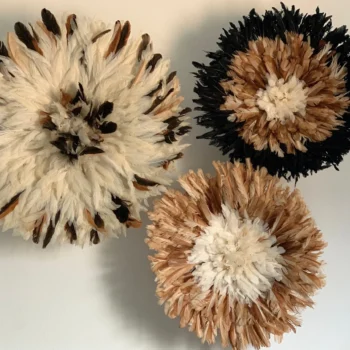 Juju hat set of 3 in Black, Tan, white and natural