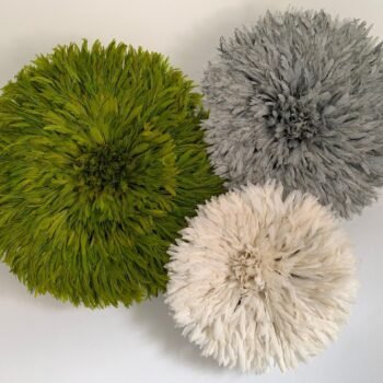 Juju hat set of 3 olive green, grey, white and cream