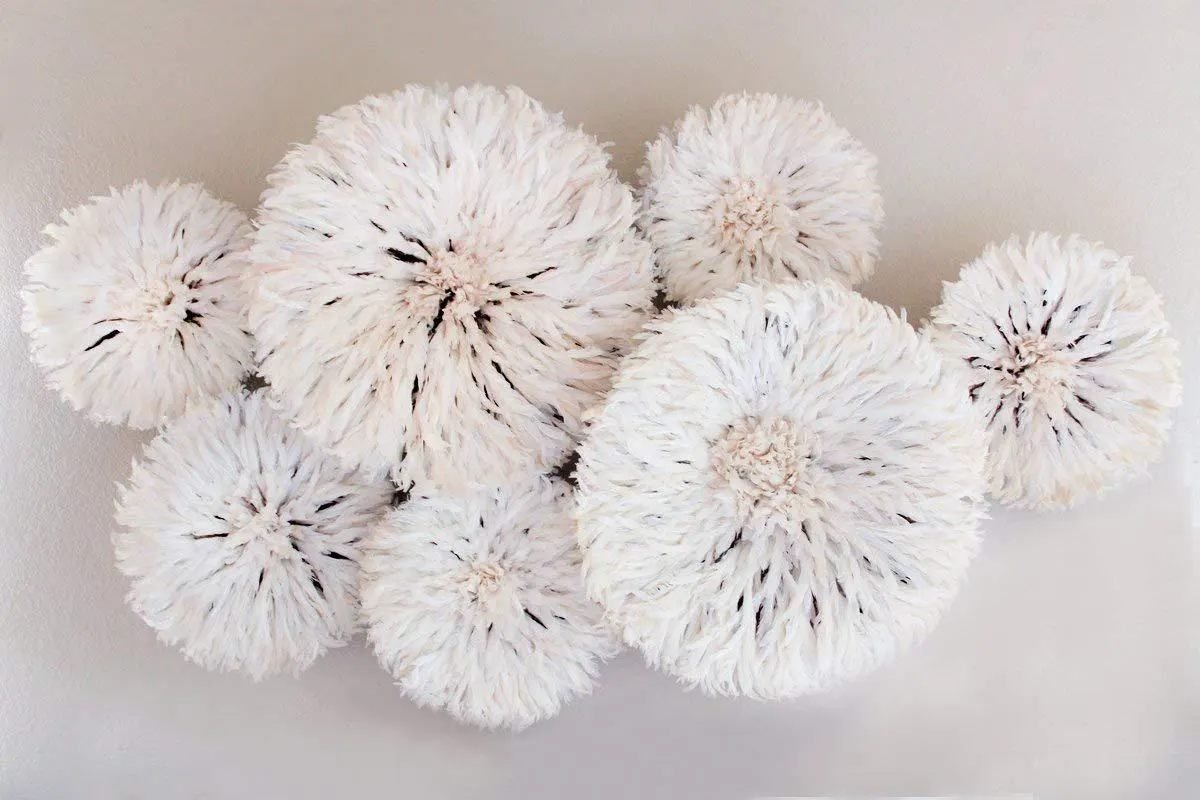 Juju hat set of 7 in white, cream and ivory