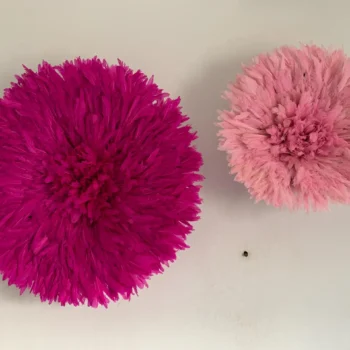 Juju hat set of fuchsia and light pink