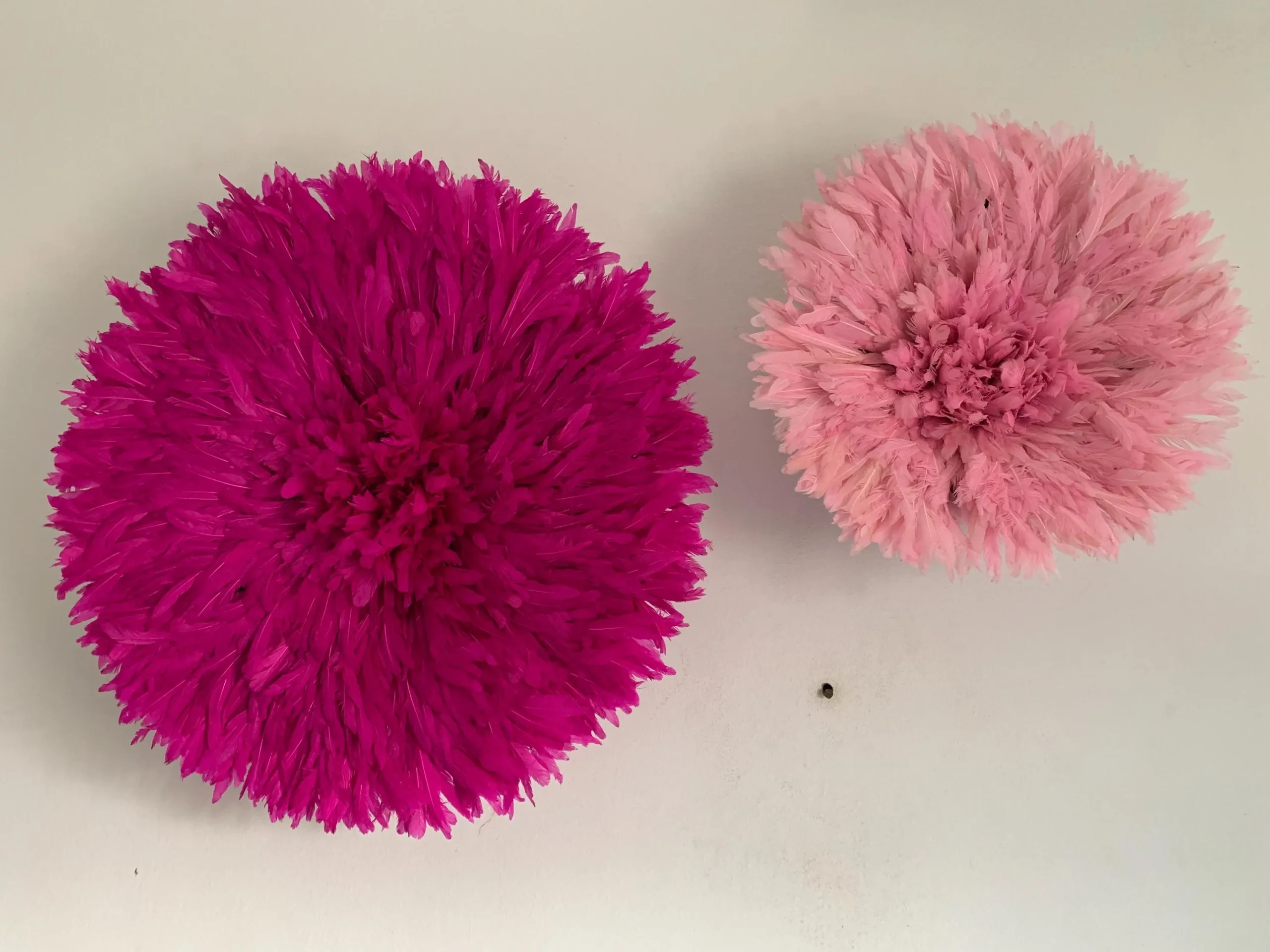 Juju hat set of fuchsia and light pink