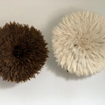 Juju hat set of Coffee Brown and White\Cream