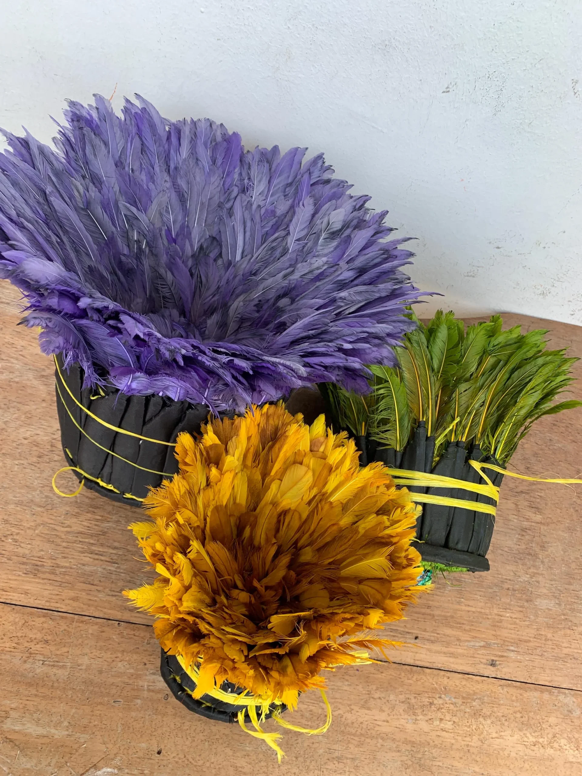 Juju hat set of 3 in purplish gray, olive green and mustard yellow - Image 9