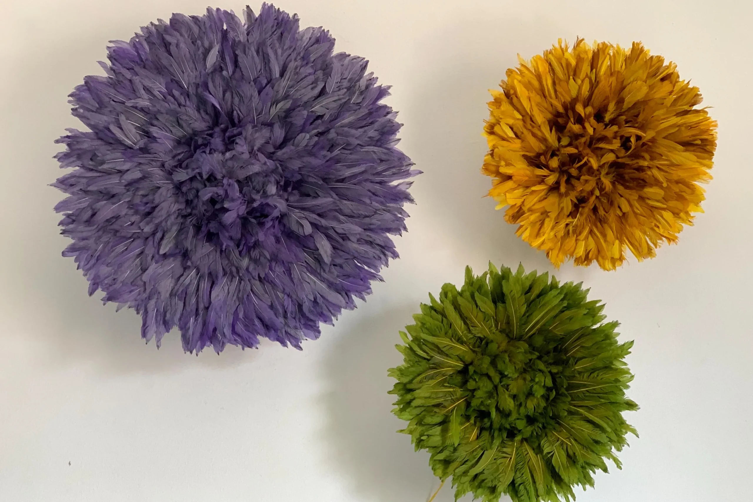 Juju hat set of 3 in purplish gray, olive green and mustard yellow