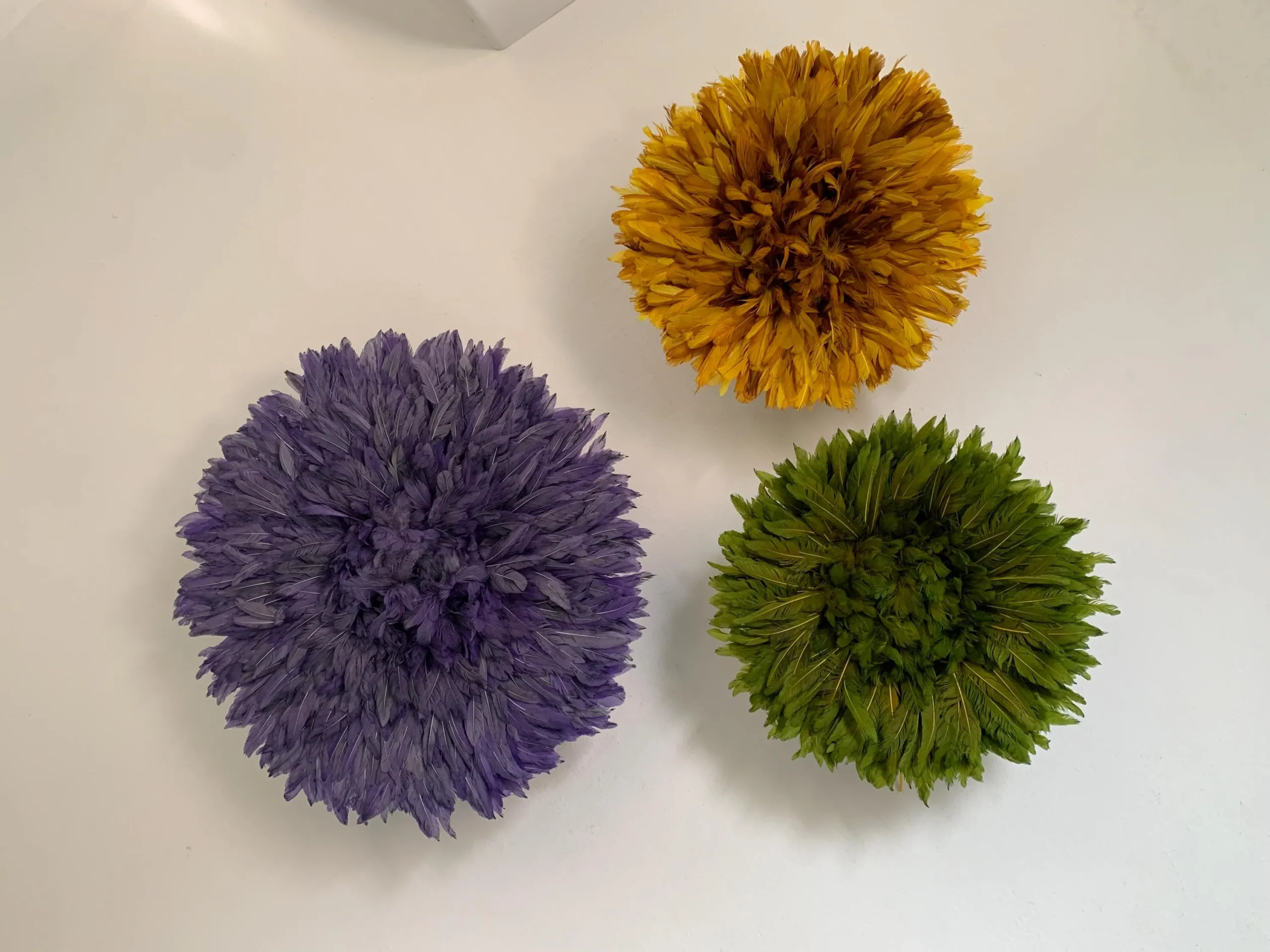 Juju hat set of 3 in purplish gray, olive green and mustard yellow - Image 2
